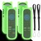 Bedycoon 2 Pack Green Glow Protective Case for TCL Roku TV RC280RC282 Remote Shock Proof Silicone Universal Controller Cover Cute Cat Ear Shape with Wrist Strap AntiLost