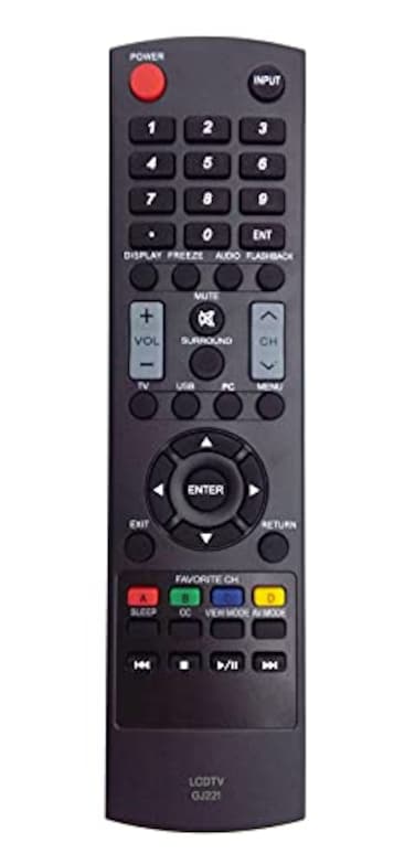 AULCMEET GJ221 Replace Remote Control fit for Sharp TV LC26SV490U LC26SV490U LC32D59 LC32D59 LC32D59U LC32D59U LC32LE440U LC32LE440U LC32LE450U LC32LE450U LC32LE451U LC32LE451