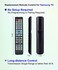 JISOWA Replacement Remote Control Universal for All Samsung LCD 4K UHD QLED Plasma Smart Hub TV BN5901198X BN5901223A UN55JU6500FXZA UN75JU641DFXZA UN48JU6500FXZA UN55JS7000FXZA UN60JS7000FXZA