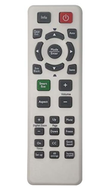 AULCMEET New Replaced Remote Control Compatible with BenQ Digital Projector MH530 MH630 MH680 MS3081 MS504 MS504A MS506 MS507H MS511H MS512H MS514H MS517 MS517F MS517H MS521 MS521P MS524 MS524A MS524E