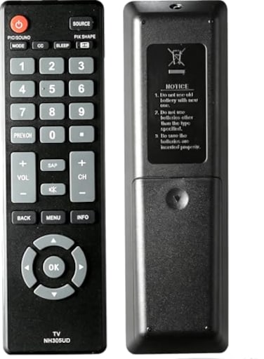 Ziezii NH305UD Universal Remote Control fit for All Emerson LCD HDTV Smart TV