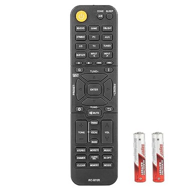 CTRLBETTER RC970R RC970R Remote Control Compatible with Onkyo AV Receiver HTR398 TXSR393 HTS3910 TXSR494 HTR398 TXSR393 HTS3910 TXSR494 Replacement Controller with Batteries
