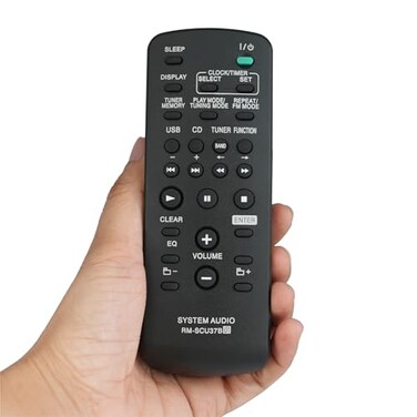 Kassionel Replacement Remote Control RMSCU37B Compatible for Sony LBTSH2000 RMSCU37 CMTFX205 CMTFX200 MHCEX700 MHCEX600 Mini HIFI Component System