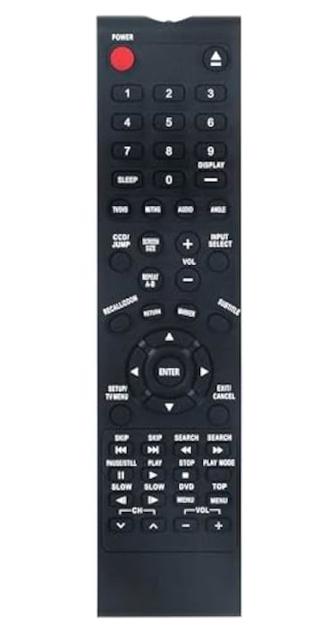 AULCMEET RMC1221 TVDVD Remote Control Replacement Compatible with JVC TV DVD LT32DM22 LT19DE62 LT19DM21 LT19D210 LT19D610 LT19DE61 LT32DM21 LT22DE72 LT22DM21 LT24DE73 LT32D210 LT32D340 LT32DE73