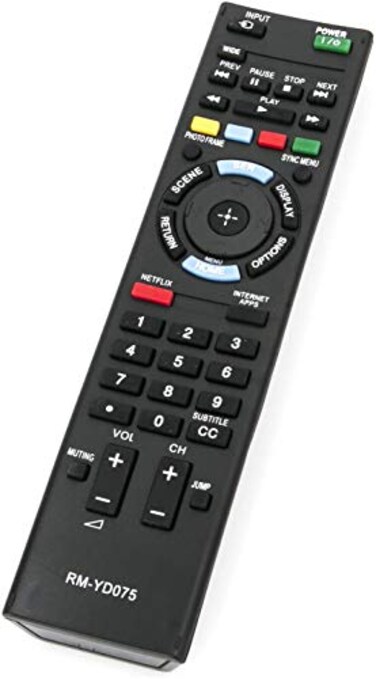 UBay RMYD075 Remote Control Replacement for Sony LCD LED HDTV TV 149000911 KDL40W590B KDL40W600B KDL48W600B KDL55EX645 KDL60EX645 RMYD103