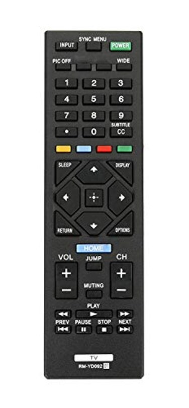 UBay RMYD092 Remote Control Universal Compatible with All Sony LCD LED HDTV and Bravia TVs New Model