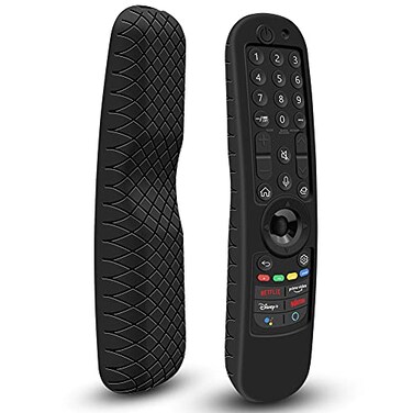 Winceed Silicone Case for LG ANMR21GA ANMR22GA Remote Control Shockproof AntiSlip Protective Cover for LG MR23GA MR24GN Magic Remote Case Sleeve Holder Protector Skin Black