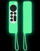 TOKERSE Glow Case for Apple TV 4K HD Siri Remote 2022 2021 Silicone Remote Control Cover Case Glow in The Dark with Lanyard for Apple TV 4K HD Siri Remote Controller 2nd and 3rd Gen Glow Green
