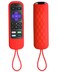 TOKERSE Remote Cover for Roku Silicone Case Compatible with TCL Roku Voice Remote Express Premiere Streaming Stick Strap Lanyard Red