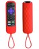 TOKERSE Remote Cover for Roku Silicone Case Compatible with TCL Roku Voice Remote Express Premiere Streaming Stick Strap Lanyard Red