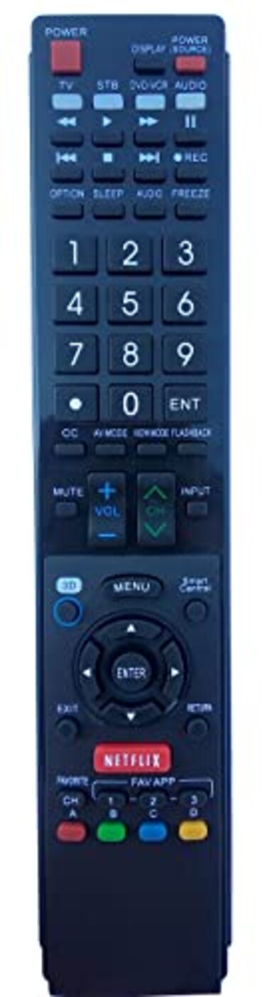 Gorilla babo Universal Remote Compatible for Sharp LC60LE831U LC60LE661U LC80LE844U LC80LE844U LC80LE642U LC90LE745U AQUOS LED LCD HD TV Remote Control