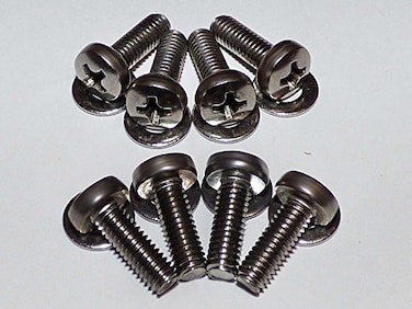 RTBolts 8 M4x12mm Regular Length Bolts for TVs Monitors 29 or Smaller Wall Mount Bracket to TV VESA 75x75 100x100 or 100x200 Stainless