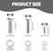 Gosknor 30pcs TV Mounting Screws Kit Universal TV Mounting Hardware Kit Steel M4 M6 M8 Wall Mount Screws Spacers Bolts Accessories for Monitor Bracket Fixing
