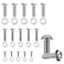 Gosknor 30pcs TV Mounting Screws Kit Universal TV Mounting Hardware Kit Steel M4 M6 M8 Wall Mount Screws Spacers Bolts Accessories for Monitor Bracket Fixing