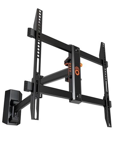 ECHOGEAR SwiftStud Swivel Full Motion TV Wall Mount for TVs Up to 60 Smooth Extention Tilt Wall Template for Easy Install On 1 Stud Level Hide Cables After Install