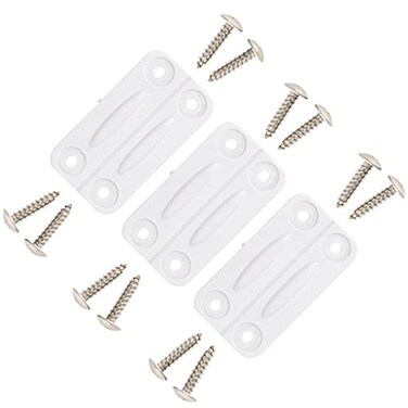 NeverBreak Parts 3 Pack White Igloo Cooler Hinges Replacement with Screws High Strength Cooler Replacement Parts Igloo Parts kit for ice chests