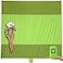 WEKAPO Beach Blanket Sandproof Waterproof Extra Large Beach Mat Oversized Compact Sand Free Quick Drying Beach Essentials for Vacation Cruise Picnic Camping with Stakes Green 7x7 FT
