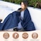 Tirrinia 66X 90 Waterproof Outdoor Blanket with Sherpa Lining Windproof Triple Layers Warm Comfy Foldable for Camping Stadium Sports Picnic Grass Concerts Pet Extra Large Size