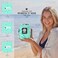 WEKAPO Beach Blanket Waterproof Sandproof Oversized Extra Large Beach Mat Sand Free Lightweight Compact Sand Free Mat with 6 Stakes 4 Corner Pockets Turquoise Shells 8 x 7 FT 14 Person
