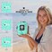 WEKAPO Beach Blanket Waterproof Sandproof Oversized Extra Large Beach Mat Sand Free Lightweight Compact Sand Free Mat with 6 Stakes 4 Corner Pockets Turquoise Shells 8 x 7 FT 14 Person