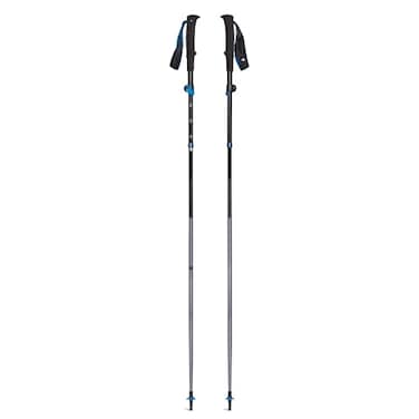 BLACK DIAMOND Distance FLZ Trekking Poles Pair Aluminum Adjustable ZPole Design FlickLock Lightweight Poles for Hiking Trail Running Pewter 110 cm
