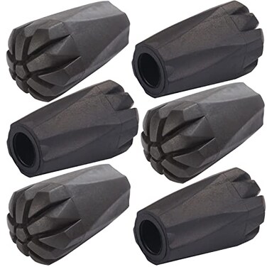 diooid Diooid Hiking Pole Tips Extra Thick and Wear Resisting Trekking Pole Tips Replacement Pole Rubber Tip Protectors Fits Most Standard Hiking Poles with 11mm Hole Diameter