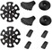 Aihoye Hiking Walking Sticks Rubber Tips 10 Pack Replacement Tips Protectors Snow Baskets Mud Baskets Set for Trekking Poles Fits Most Standard Hiking Trekking Walking Poles
