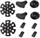 Aihoye Hiking Walking Sticks Rubber Tips 10 Pack Replacement Tips Protectors Snow Baskets Mud Baskets Set for Trekking Poles Fits Most Standard Hiking Trekking Walking Poles