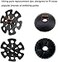 Aihoye Hiking Walking Sticks Rubber Tips 10 Pack Replacement Tips Protectors Snow Baskets Mud Baskets Set for Trekking Poles Fits Most Standard Hiking Trekking Walking Poles