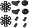 Aihoye Hiking Walking Sticks Rubber Tips 10 Pack Replacement Tips Protectors Snow Baskets Mud Baskets Set for Trekking Poles Fits Most Standard Hiking Trekking Walking Poles