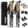 Foxelli Lightweight Trekking Poles Compact Walking Sticks with Quick Locks Ergonomic Cork Grip AllTerrain Accessories Adjustable Collapsible Poles for Travel Hiking