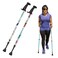 Urban Poling ACTIVATOR MODA with Snow Trekking Baskets Silver with Blue Green Yellow 1 Pair For Users 426 Lightweight Aluminum Nordic Walking Sticks Collapsible Adjustable Hiking