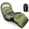IFORREST ExtraWide Sleeping Bag for Adults and Teens Cold Weather All Seasons SinglePerson Camping Bed Doubles as a Blanket or Mat for Couples Big and Tall 40 ExtraWide Warm XXL Green