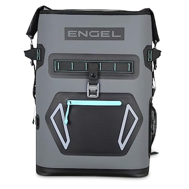 ENGEL Engel BP25GSF 25 Quart RollTop High Performance Backpack Cooler Dark GraySeafoam