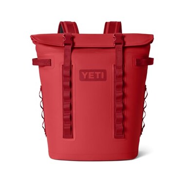 YETI Hopper M20 Backpack Soft Sided Cooler with MagShield Access Rescue Red