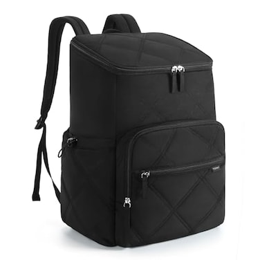 TOURIT Insulated Backpack Cooler 30 Cans Waterproof Leakproof Soft Cooler Bag Beach Travel Picnic Camping Black