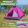 Wakeman 2 Person Camping Tent with Rain Fly and Carrying Bag Lightweight Outdoor Tent for Backpacking Hiking or Beach Use by Outdoors Pink