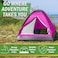 Wakeman 2 Person Camping Tent with Rain Fly and Carrying Bag Lightweight Outdoor Tent for Backpacking Hiking or Beach Use by Outdoors Pink