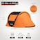 EchoSmile Instant Pop Up Camping Tent 2 Person Easy Setup Tent Water Resistant Dome Portable with Carry BagBlack Orange