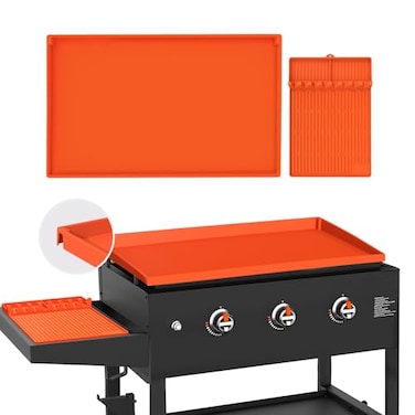 GUSOYO FullEdge 28 Silicone Griddle Cover for Blackstone Includes 16 Silicone Griddle Mat Premium FoodGrade Blackstone Griddle Accessories Reusable Top Protector for AllSeason Outdoor Use