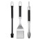 Weber Precision 3Piece Grilling Tool Set Stainless Steel Tongs Spatula Silicone Basting Brush with NonSlip Handles and HandsFree Locking Grill Accessory Kit