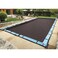Blue Wave Bronze 20 ft x 40 ft Rectangular Winter In Ground Pool Cover Blocks Debris Sunlight with 8Year Protection for OffSeason With Solid Polyethylene Shield 4 ft Overlap Cable Winch
