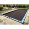 Blue Wave Bronze 20 ft x 40 ft Rectangular Winter In Ground Pool Cover Blocks Debris Sunlight with 8Year Protection for OffSeason With Solid Polyethylene Shield 4 ft Overlap Cable Winch