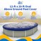 Blue Wave Gold 15Year 12 ft x 20 ft Oval Above Ground Pool Cover for Winter Durable WeatherResistant Polyethylene 4 ft Overlap Black Underside Reinforced Grommets Winch Cable Royal Blue