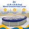 Blue Wave Gold 15Year 12 ft x 20 ft Oval Above Ground Pool Cover for Winter Durable WeatherResistant Polyethylene 4 ft Overlap Black Underside Reinforced Grommets Winch Cable Royal Blue