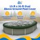 Blue Wave Silver 12Year 15 ft x 30 ft Oval Above Ground Pool Cover for Winter Durable WeatherResistant Polyethylene 4 ft Overlap Black Underside Reinforced Grommets Winch Cable Forest Green