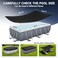LXKCKJ 12x24 FT Rectangular Pool Cover for Above Ground Pool Solar Oval Pool Cover Protector Winter Pool Cover with Accessories Set Ideal for Cold and UV Resistant Dustproof Black