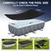 LXKCKJ 12x24 FT Rectangular Pool Cover for Above Ground Pool Solar Oval Pool Cover Protector Winter Pool Cover with Accessories Set Ideal for Cold and UV Resistant Dustproof Black