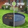 Niubya Round Dog Pool Cover Foldable Pet Swimming Pool Cover Waterproof Dustproof and Washable Pool Protective Cover with Drawstring Design 72 x 12 Inches