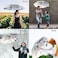 Cuby UV Sun Umbrella Compact Folding Travel Umbrella Auto Open and Close for Windproof Rainproof 999 UV Protection Parasol with Silver AntiUV Coating Silver Rose
